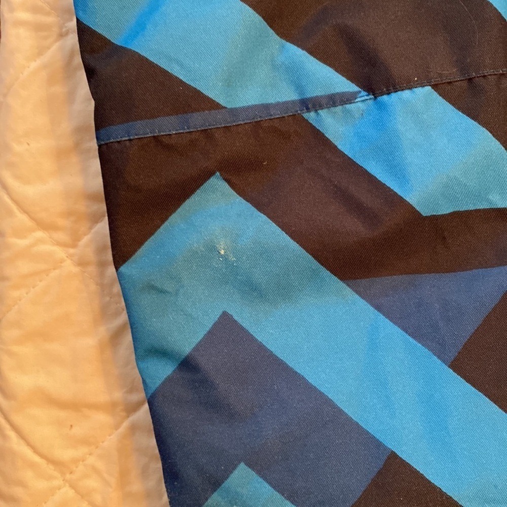 Columbia Kids Blue Geometric‎ Pattern Winter Jacket Hooded - Picture 4 of 15
